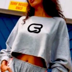 CYCLEBAR branded free people cropped sweatshirt